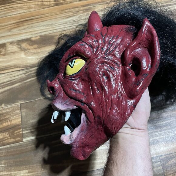 PMG Halloween Mask Devil 2006 The Paper Magic Group Scary Evil Costume Rare! - Picture 9 of 14